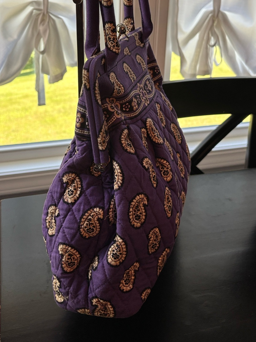 EUC VERA BRADLEY Alice Frame Shoulder Kiss-lock Bag – Simply Violet (2010) - Picture 5 of 8